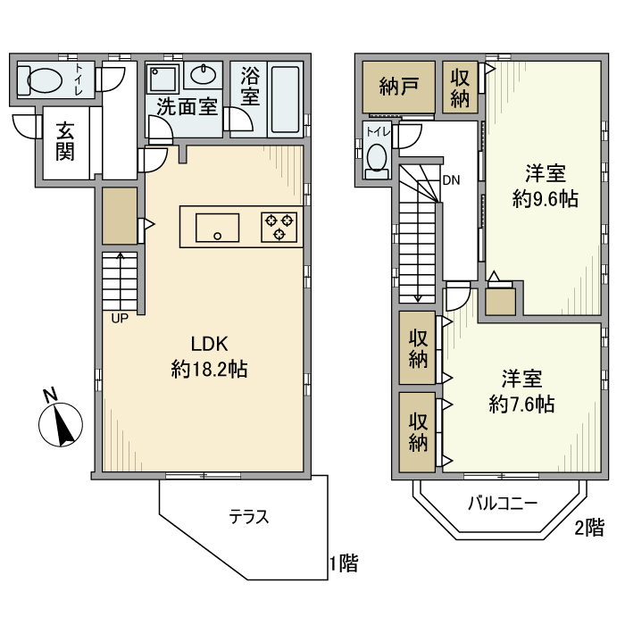 経堂戸建の間取り