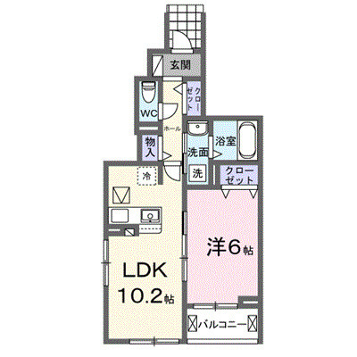 ルタン　ミドリⅠの間取り
