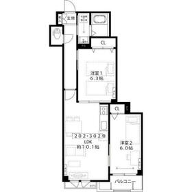 パークヒル五丁山の間取り