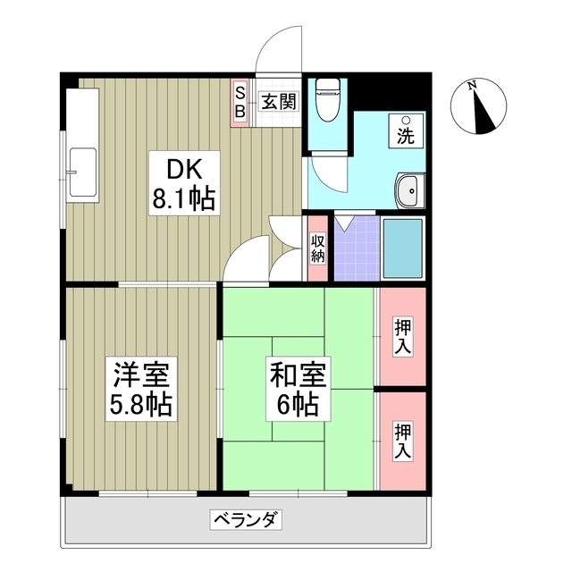 マンションモテギの間取り