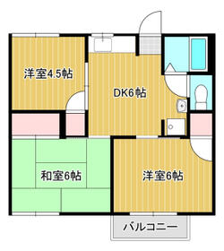 コーポ白山Bの間取り