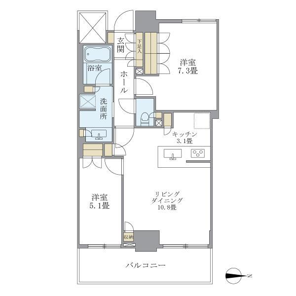 Ｂｒｉｌｌｉａ　Ｔｏｗｅｒ　ＫＡＷＡＳＡＫＩの間取り