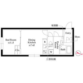 アバンティア西新宿Ⅰの間取り