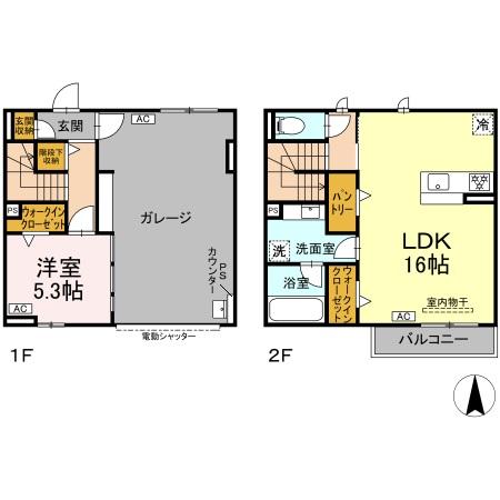 (仮称)D-ROOM千音寺の間取り