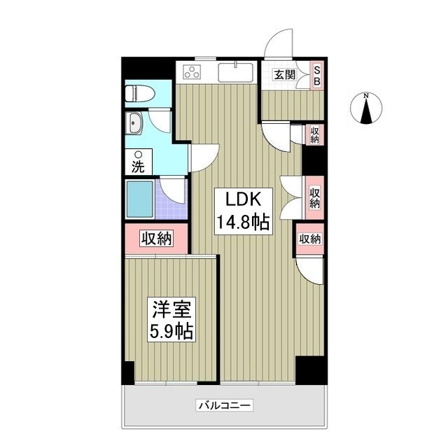 セントラルグリーンマンションの間取り