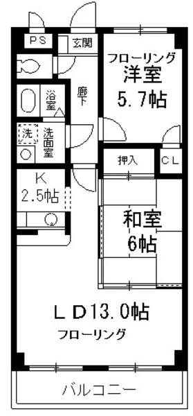 フローラ浦和の間取り