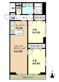 エクセルハイツ府中の間取り