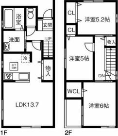 Land court 柳津Fの間取り