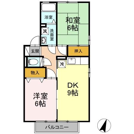 セジュールSUGAYA A棟の間取り