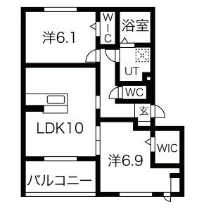 WEST COURTの間取り