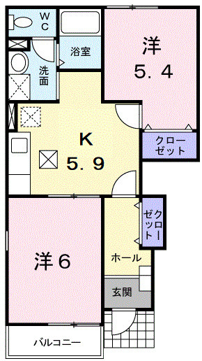 ドミールパストラルBの間取り