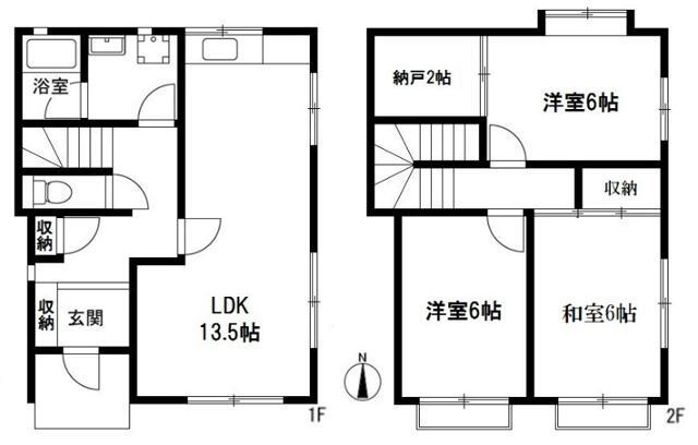 田園調布2丁目貸家の間取り
