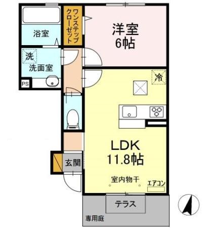 グローリアコートCの間取り