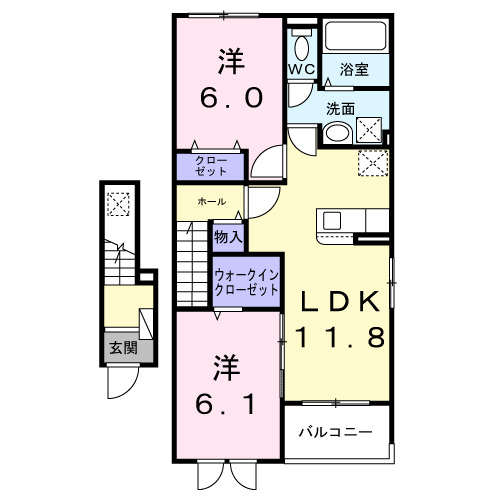リバーサイドBの間取り