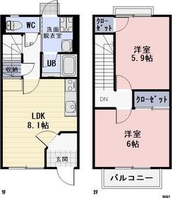 ハートブランシェAの間取り