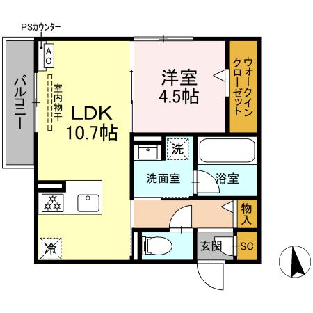 セレスティア鷺山 EASTの間取り