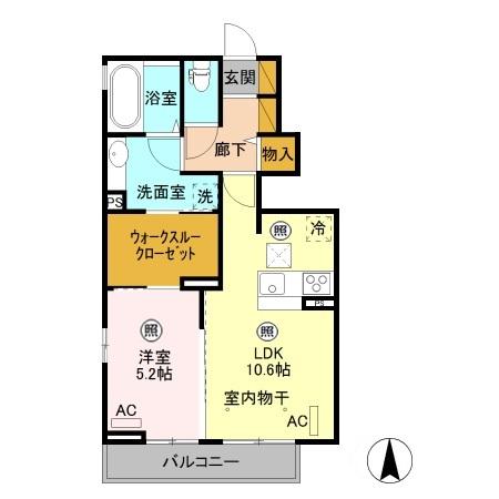 シャルム Bの間取り