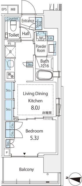 Brillia四谷三丁目の間取り