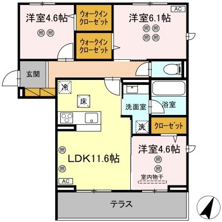 アリッサム　Ⅰの間取り