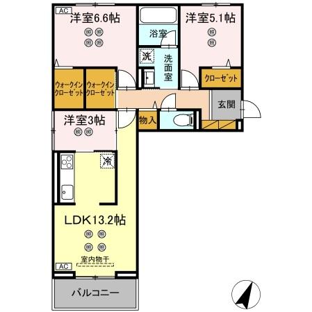 アリッサム Ⅰの間取り