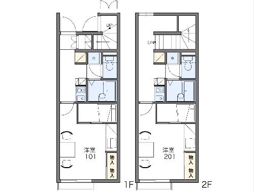 レオパレス赤い靴の間取り