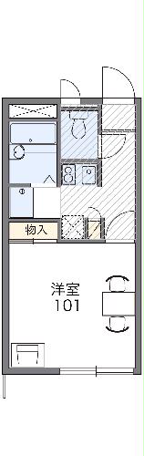 レオパレスＥａｓｔ　Ｆｉｅｌｄ・103号室の間取り