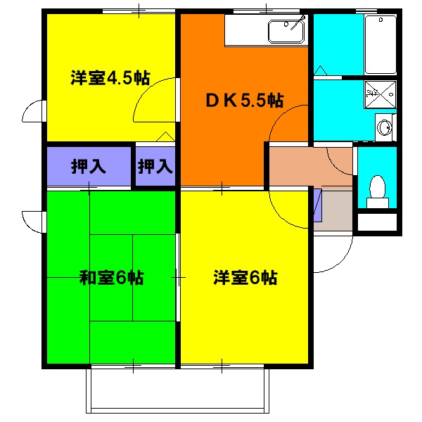 ヴァインAの間取り