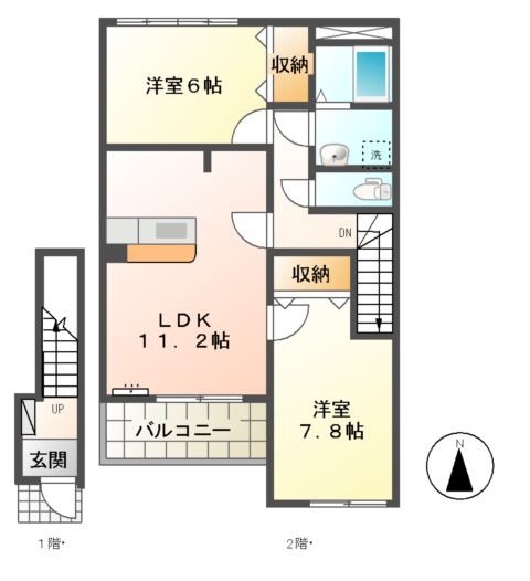 ルビコン・ドゥーエの間取り