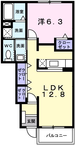 前島の完工年月(2008年3月)築の賃貸アパートの間取り