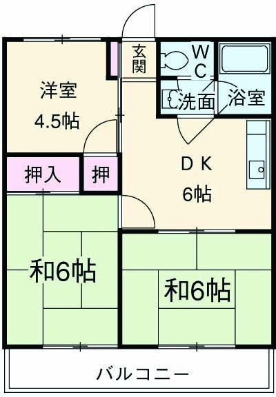 第２ベルハイツの間取り