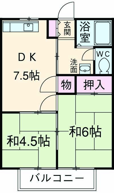 パナハイツ コーポオアの間取り