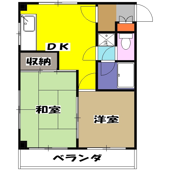 ラカーサモモイ・302号室の間取り