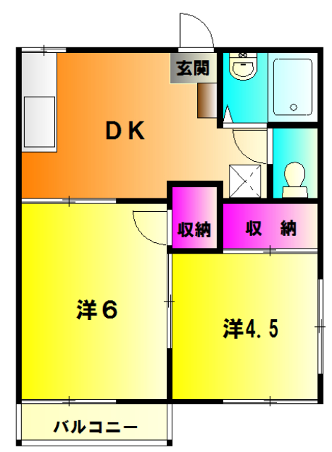 和気ハイツBの間取り
