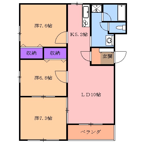 パティオボヌールの間取り