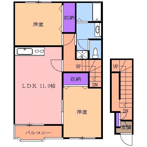メゾンド・エスポワール伍番館の間取り