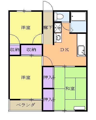 コーポエイチアイAの間取り