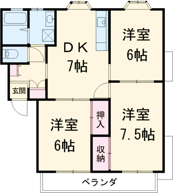 田崎ハイツの間取り