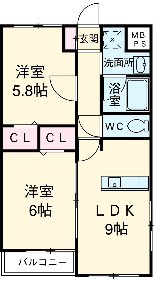アンヴィラージュⅠの間取り