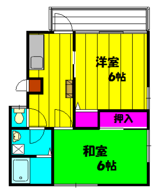 早乙女ハイツ1号の間取り