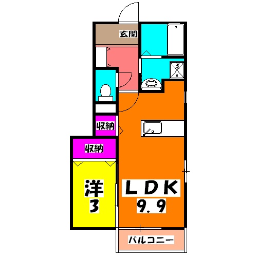 エルメゾンイシイ Eの間取り