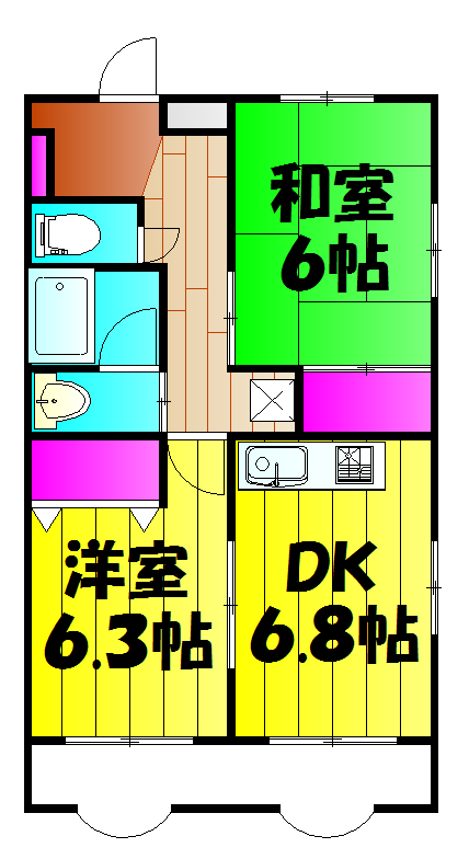安武マンション城北の間取り