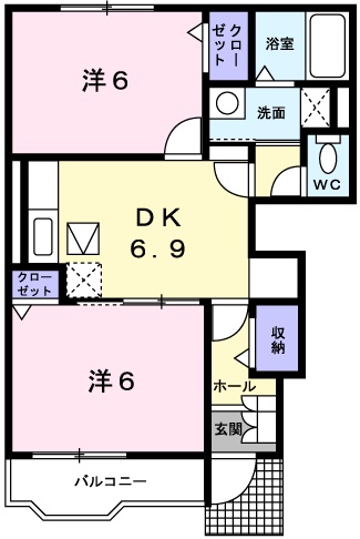 ミーツハオス・01020号室の間取り