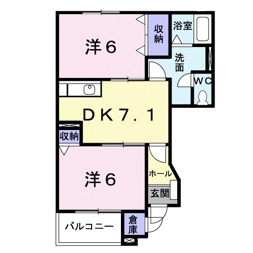 パルテールAの間取り