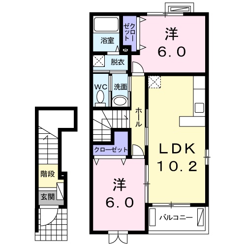 ヒルサイド・ブローテCの間取り