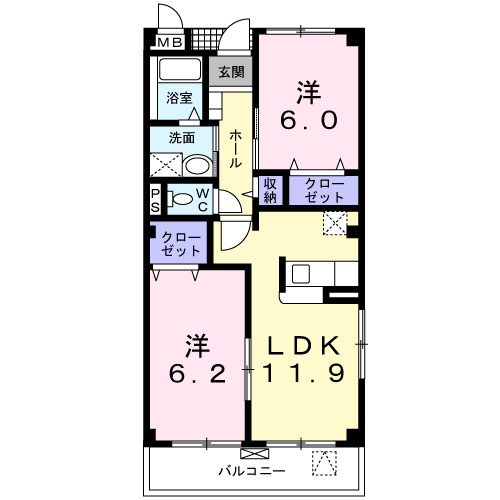 エレガンシア ルーナの間取り