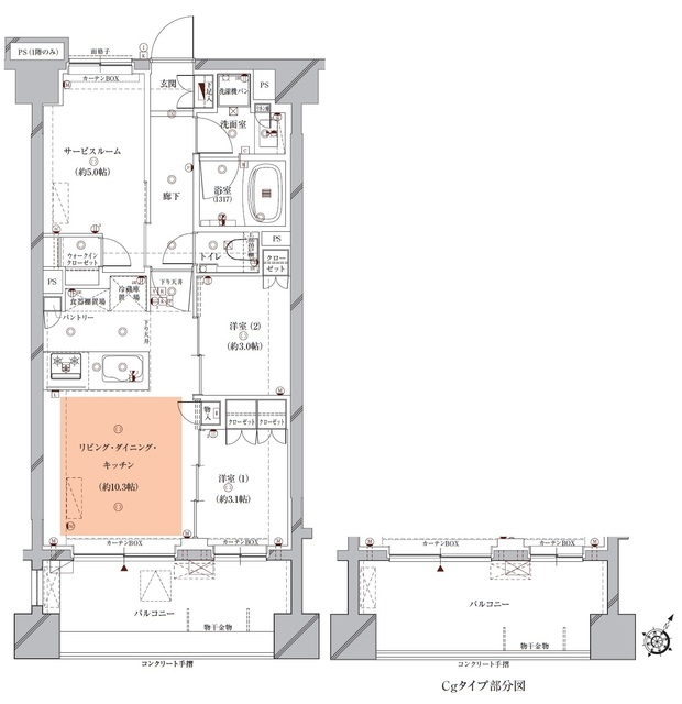 Ｏｐｕｓ　ｒｅｓｉｄｅｎｃｅ　Ｍｅｇｕｒo Ｓｅｎｚｏｋｕの間取り