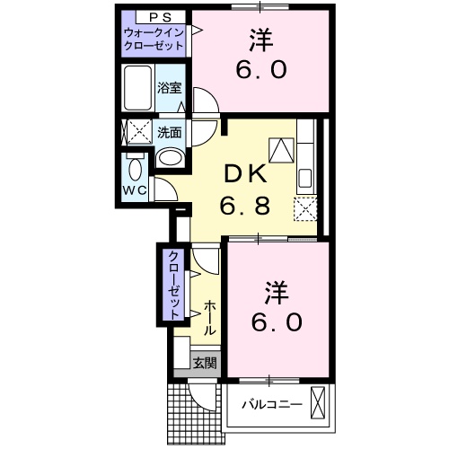 アイリスAの間取り