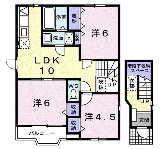 霞台ハイツBの間取り