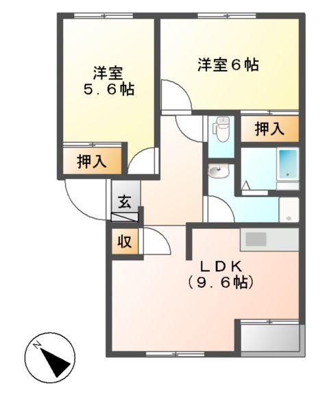 アンジュリークの間取り