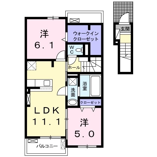 フェリチータ坂東 Cの間取り